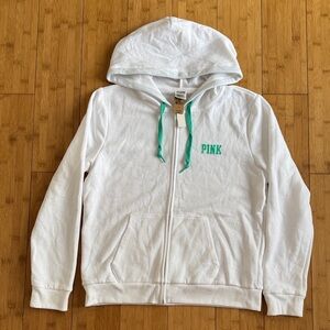 PINK Victoria's Secret women White Jacket with Green Details